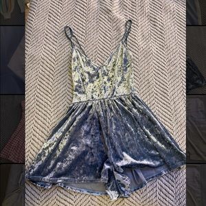 Blue Velvet Romper